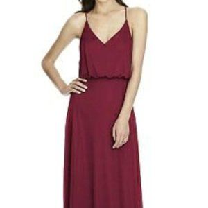 Alfred Sung Burgundy D738 Long Formal Dress